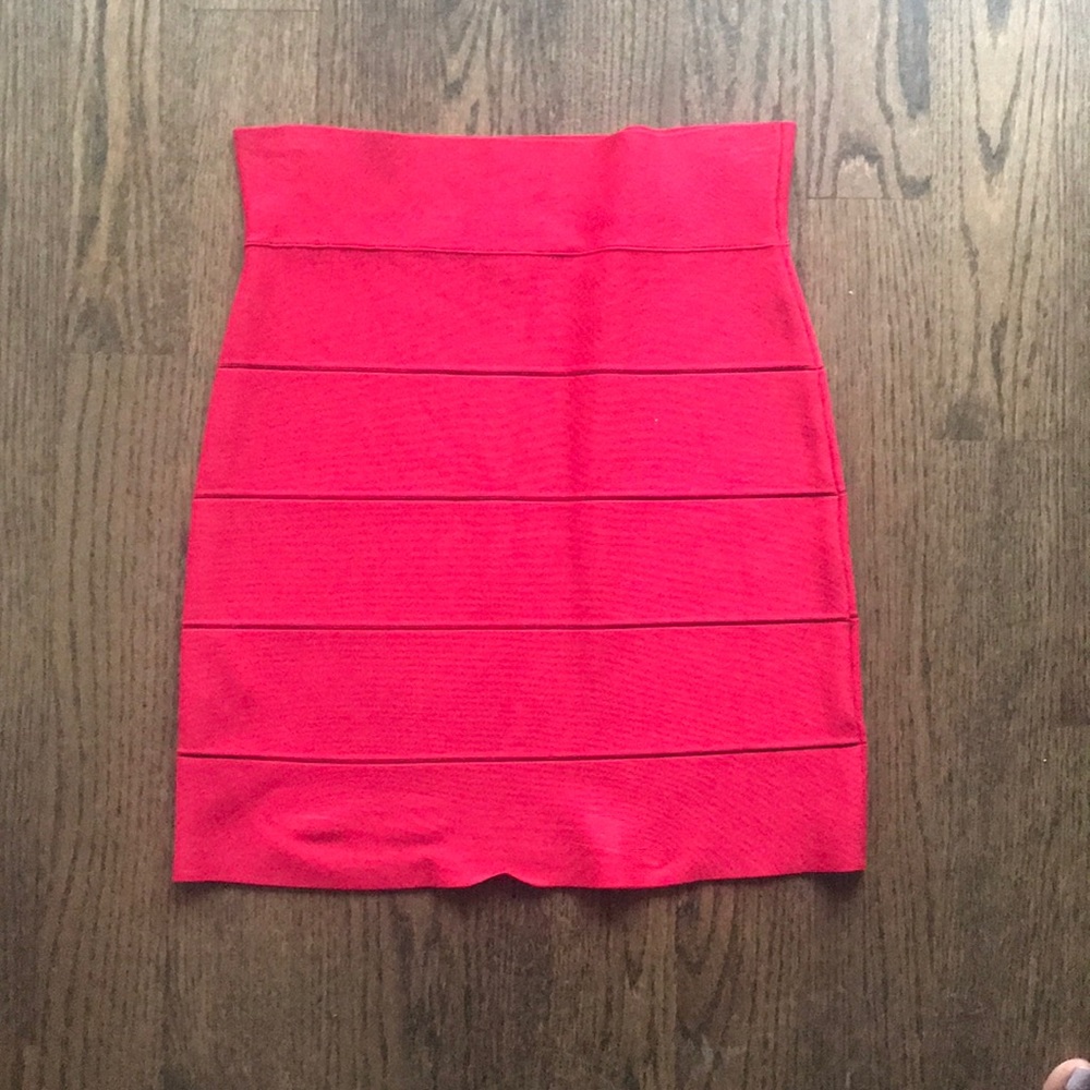 Never Worn BCBG MAXAZRIA Deep Red Bandage Skirt